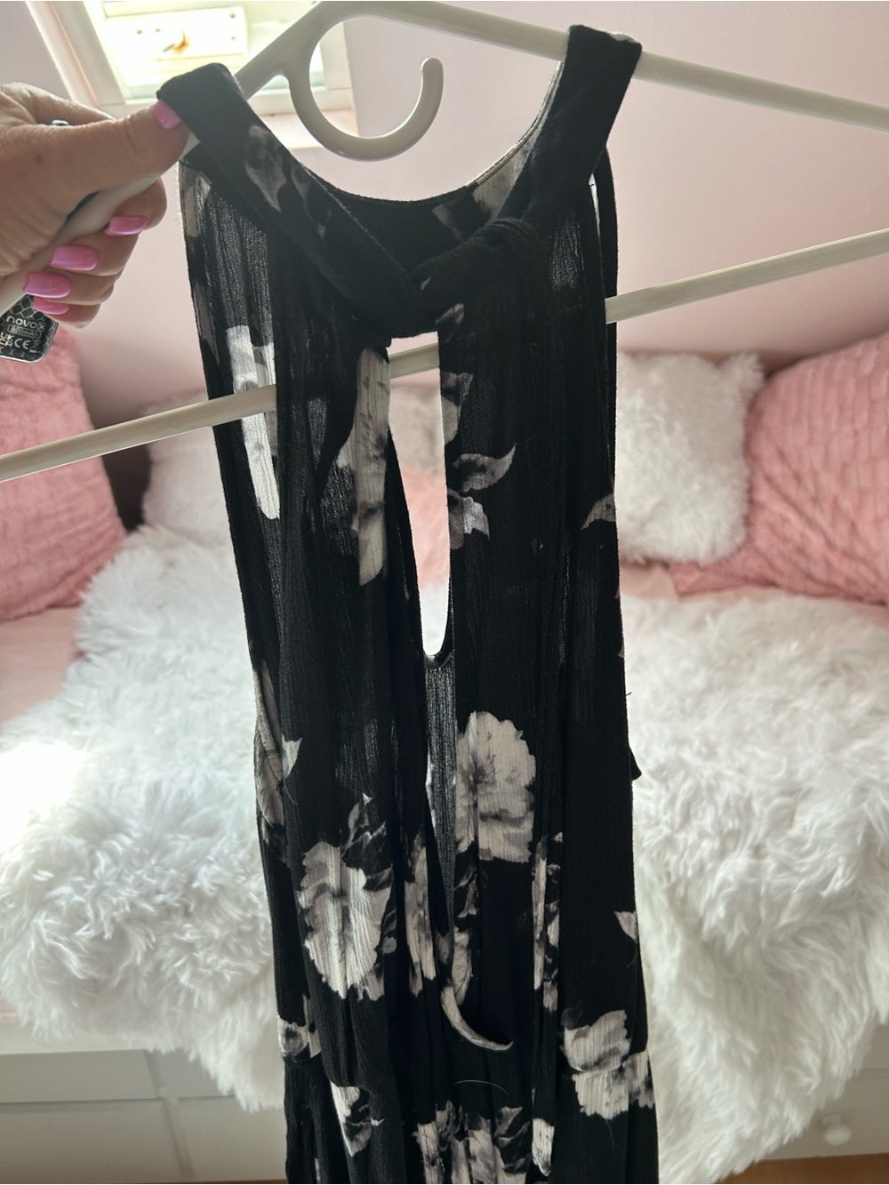 Kendall & Kylie Black Floral Jumpsuit - Lightweight Sleeveless